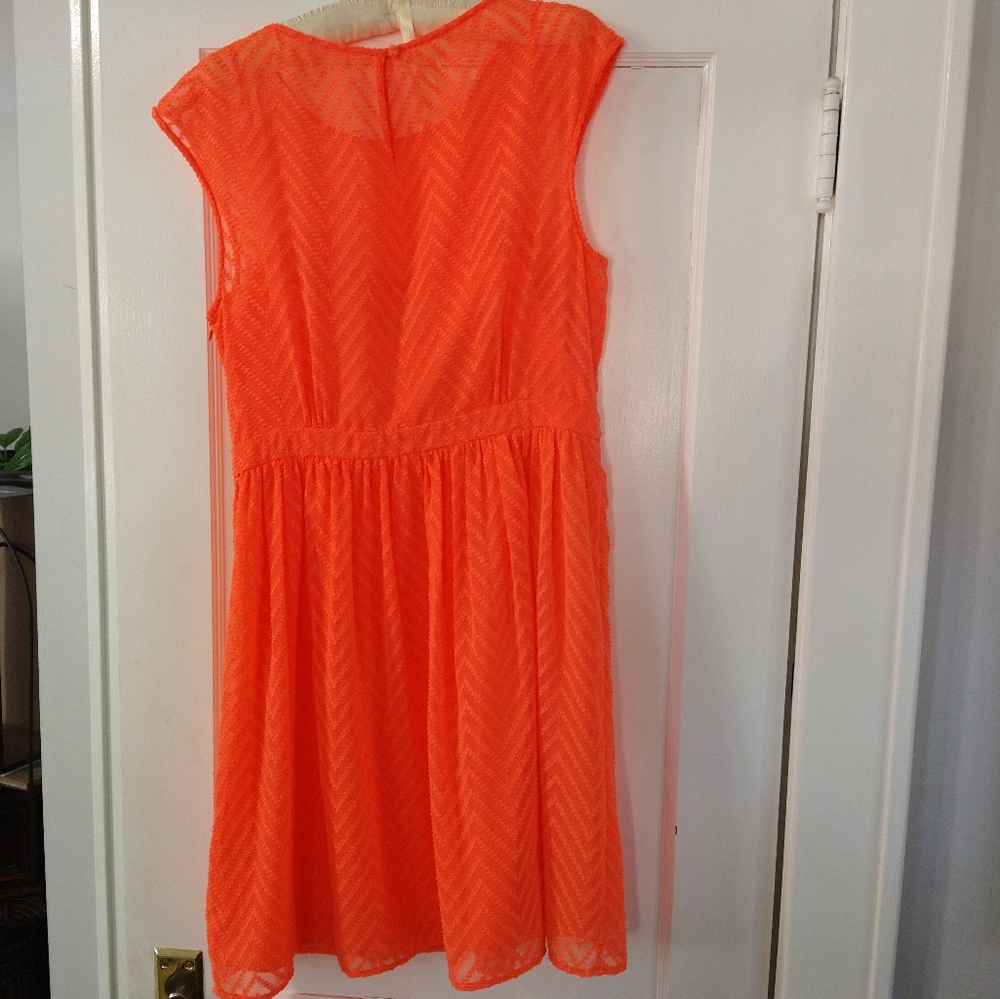 JCrew Vibrant Orange Sleeveless Dress